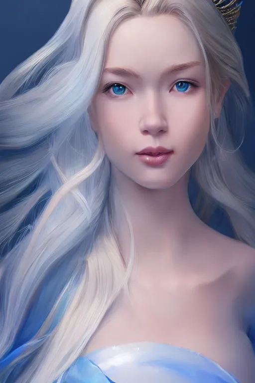 Image similar to a portrait of princess rosalina, made by stanley artgerm lau, wlop, rossdraws, artstation, cgsociety, concept art, cgsociety, octane render, trending on artstation, artstationhd, artstationhq, unreal engine, 4 k, 8 k,