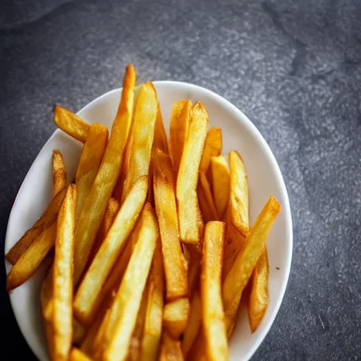 Image similar to close up high resolution photo of french fries, very tasty, food photography, instagram, trending