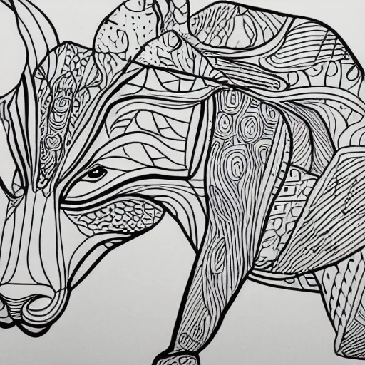 picture of an animal from a children's colouring book, | Stable Diffusion