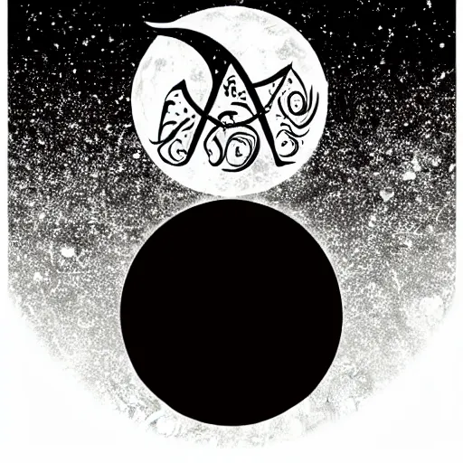 Prompt: vector art of ankh symbol in front of the moon