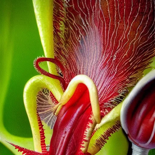 Prompt: stunning award winning hyperrealistic hdr 8 k highly detailed photo of a carnivorous plant eating garry busey, carnivorous plant, 🌱,