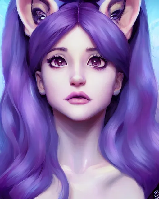 ariana grande purple hair