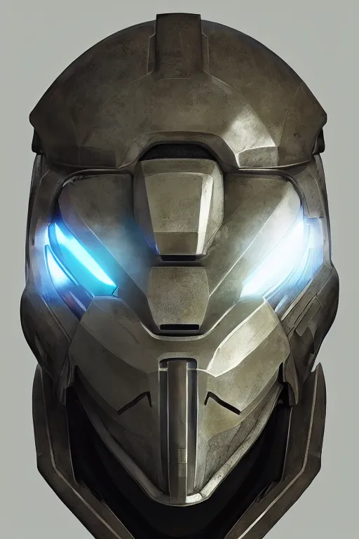 Image similar to robot ninja mask helmet halo master chief radiating a glowing aura global illumination ray tracing hdr fanart arstation by ian pesty and katarzyna da „ bek - chmiel