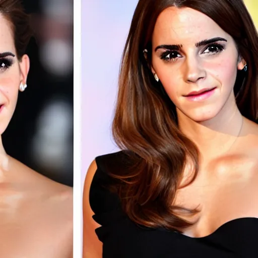 Prompt: half emma watson half kim kardashian