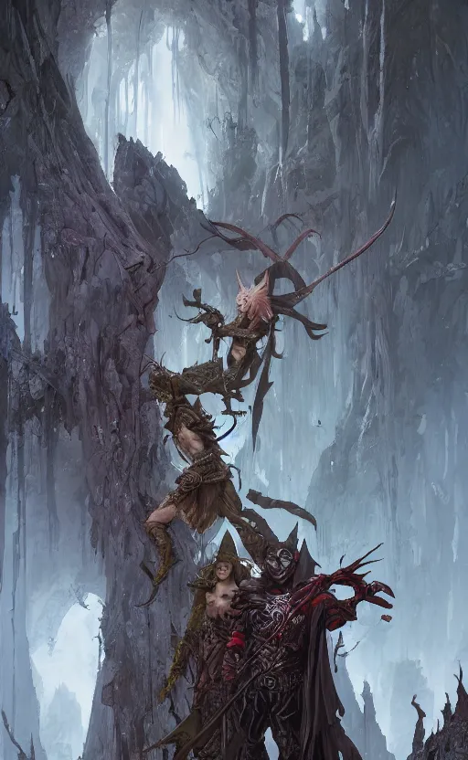 Image similar to elven rogue of the forest meet an outsider, front game card, drark, marvel comics, dark, intricate, highly detailed, smooth, artstation, digital illustration by ruan jia and mandy jurgens and artgerm and wayne barlowe and greg rutkowski and zdislav beksinski