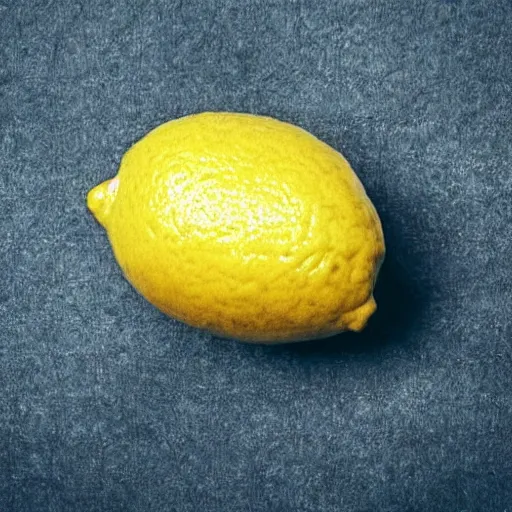 Image similar to a lemon imitating a car