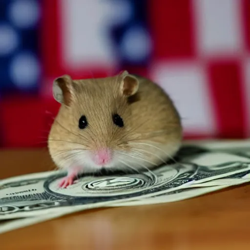 Image similar to hamster on a us dollar bill