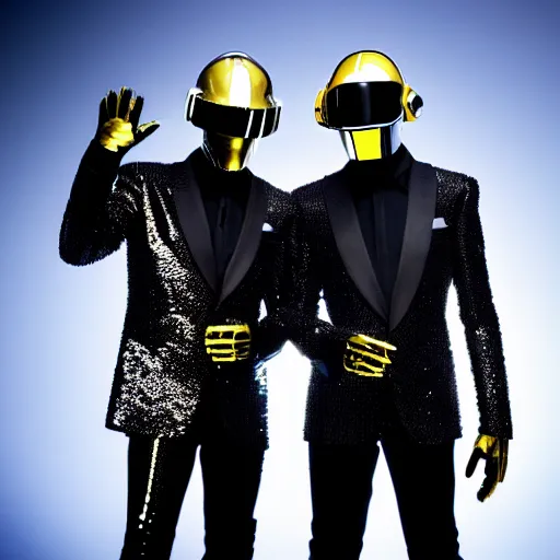 Image similar to daft punk concert from the future