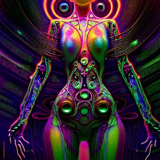 Image similar to extremely psychedelic beautiful brutalist cyborg ballerina organism infected by night. intricate, elegant, highly detailed, extremely lifelike photorealistic digital painting, artstation. steichen, gaston bussiere, tom bagshaw, brutalist cyberpunk alphonse mucha, geiger. elegant minimalism. anatomically correct. sharp focus. black. surreal lush cosmic hallucination