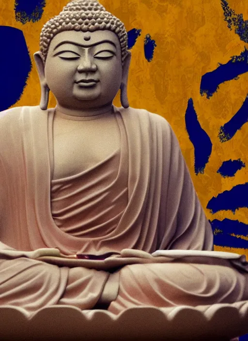 Image similar to donald trump as peaceful buddha