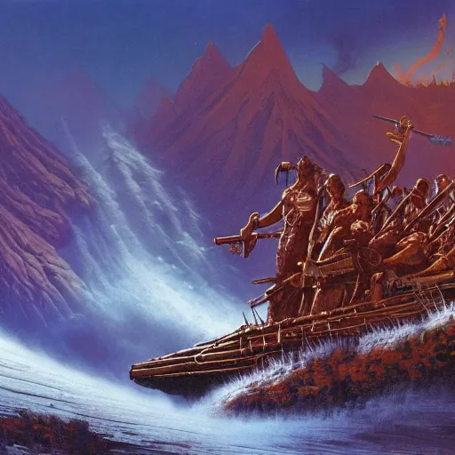 Image similar to fief of relentless autodidact ferocious labor yoke, save me the silver covenant, in the style of bruce pennington and jeff easley, 8 k resolution