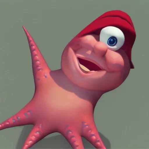 Prompt: photo realistic Patrick star from SpongeBob show