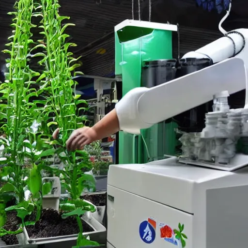 Image similar to a machine that converts plastic into plants.