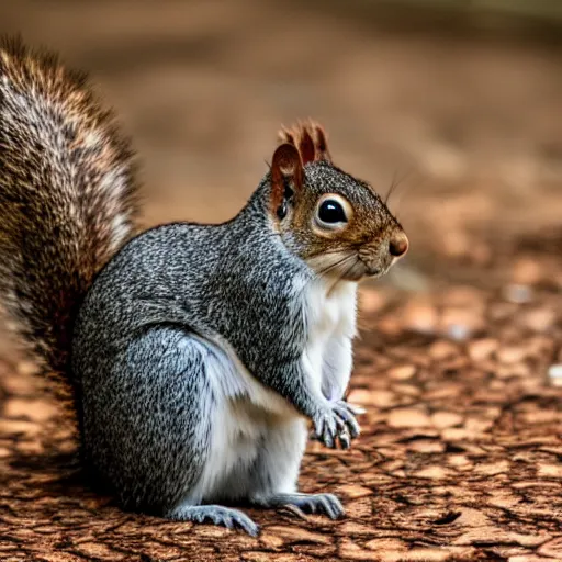 Prompt: ultra detailed photo of a squirrel with human arms