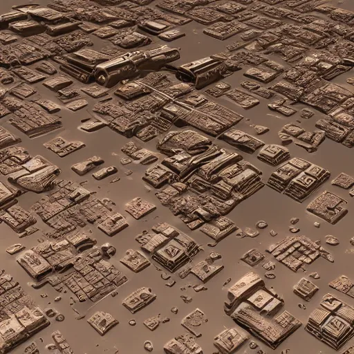 Image similar to a communist city on mars, futuristic, hyper realistic, space, 4k