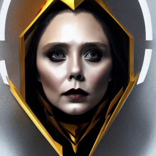 Image similar to elizabeth olsen as the goddess of death, hela, golden ratio!!!!!, centered, trending on artstation, 8 k quality, cgsociety contest winner, artstation hd, artstation hq, luminous lighting