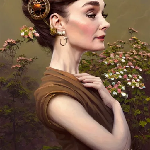 Image similar to audrey hepburn in an epic victorian novel, various backgrounds, intricate, elegant, highly detailed, digital painting, artstation, matte, illustration, art by artgerm, greg rutkowski, loish, rhads, ferdinand knab, makoto shinkai, lois van baarle, ilya kuvshinov, rossdraws, tom bagshaw