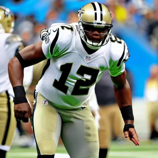 Prompt: Cam newton in a saints uniform