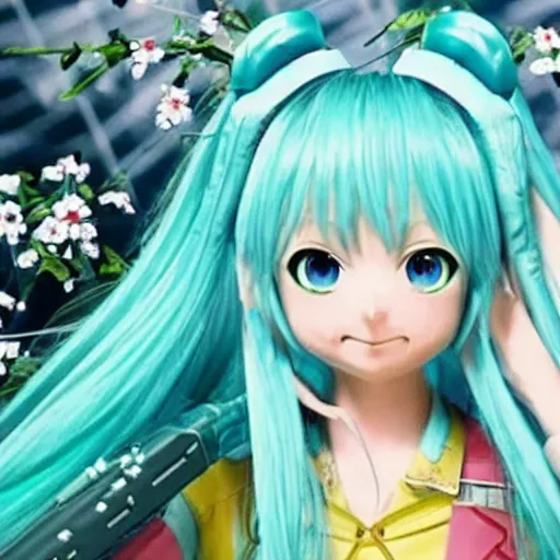 Image similar to hatsune miku in the movie midsommar