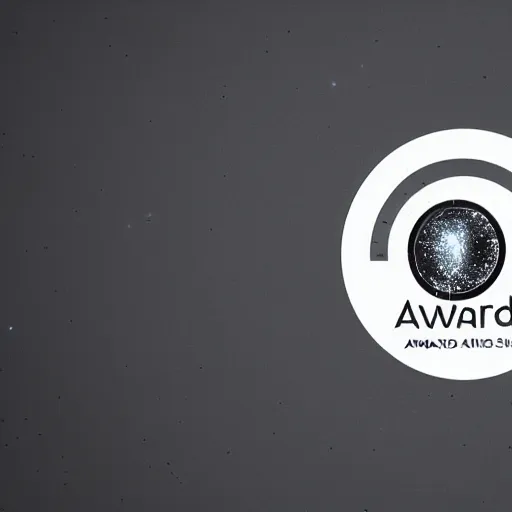 Image similar to a cutting edge logo for a space traveling agency, awwward, award winning design, dribble, symmetrical