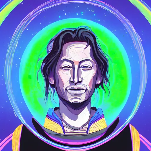 Prompt: planet tamaki, portrait, digital art