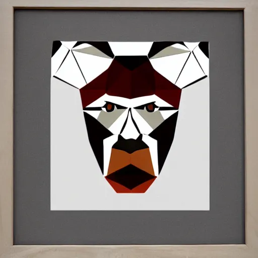 Image similar to polygon art of a monkey nft