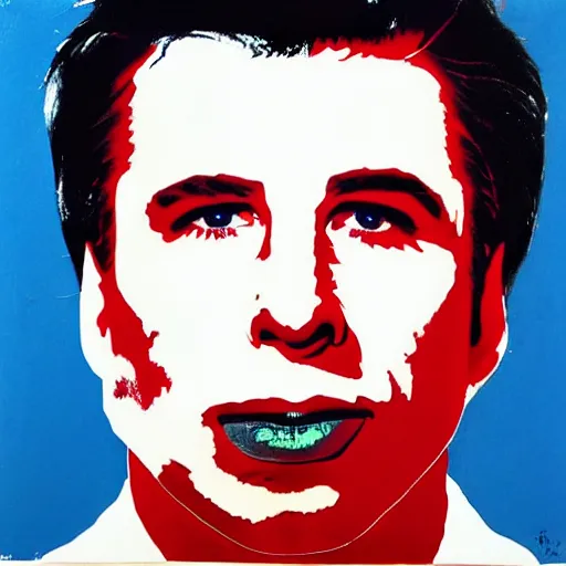 Image similar to John travolta by Warhol