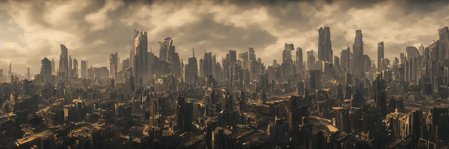 Image similar to majestic futuristic city of angels, epic scale, dramatic buildings, cinematic sky, 8 k, unreal engine 5