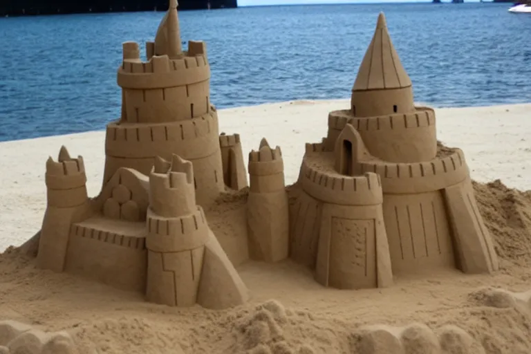 Image similar to a completed sand castle