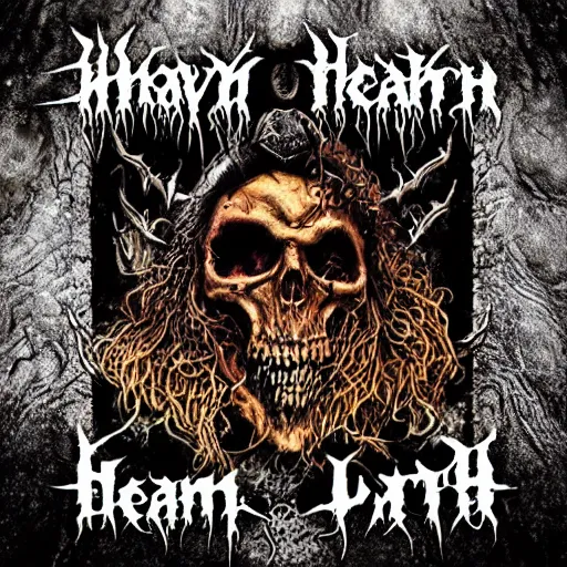 Prompt: heavy death metal album cover