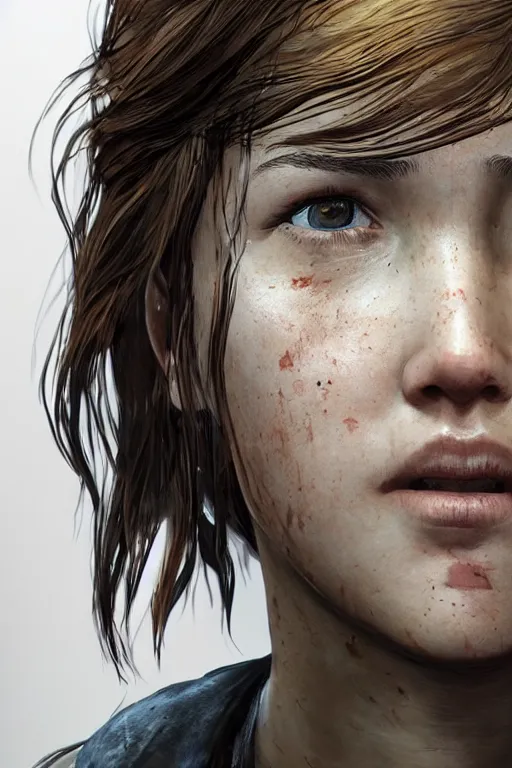 Ellie Williams from The Last of Us 1 in Red Dead, Stable Diffusion