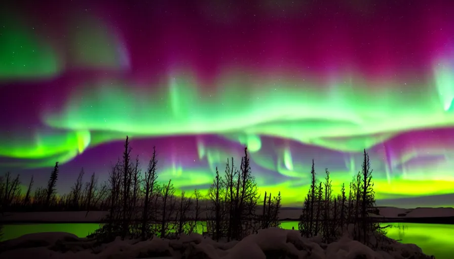 Prompt: a photo of aurora borealis localized entirely within gordon ramsay's kitchen, while gordon is preparing steamed clams, color photography, high quality, volumetric light, beautiful, 4 k