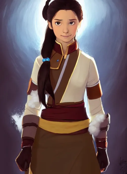 Prompt: concept art of katara avatar cosplay, pinterest, 4 6 9 1 y 7 1, artstation trending, behance, highly detailed, by rembrandt, by joseph mallord william turner, misa amane