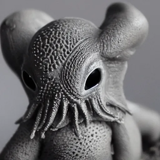 Prompt: baby cthulhu, macro photograph with shallow dof, adorable, freaky