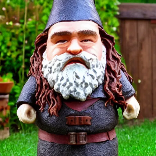 Prompt: Hagrid as a garden gnome