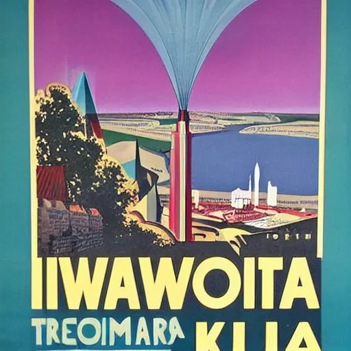 Image similar to vintage travel poster for Iowa, 1940s
