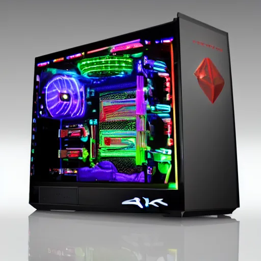 Image similar to the most expensive gaming computer, 4 k, high detail, high - resolution photograph, professional photography, ultra - detail