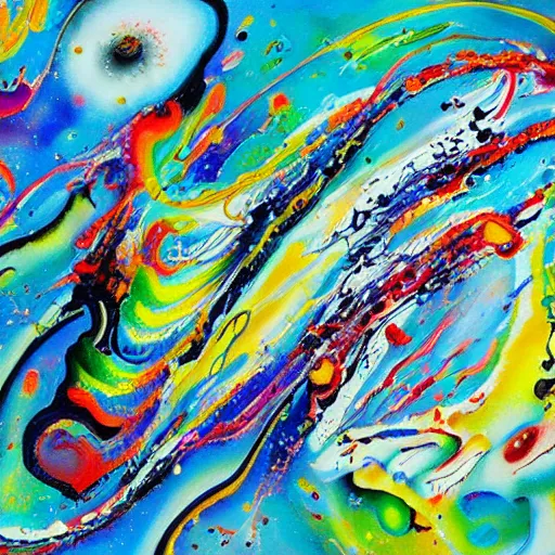 Prompt: an ultra realistic painting of melting surrealism calligraphy, new, splatter, pollock, kandinsky, abstract, high quality! 4 k