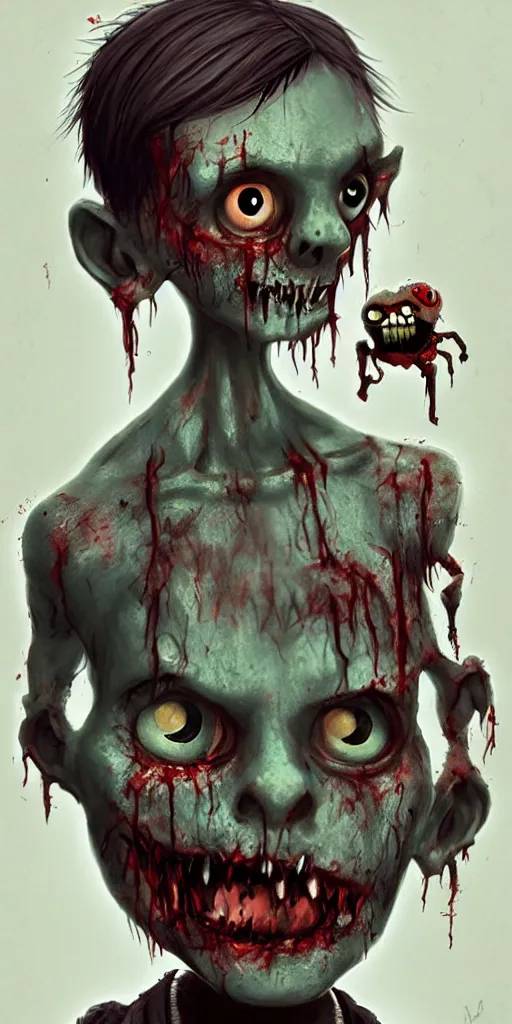 Prompt: cute zombie character designed by disney and pixar , movie poster, highly detailed, digital painting, artstation, concept art, cinematic, sharp focus, illustration