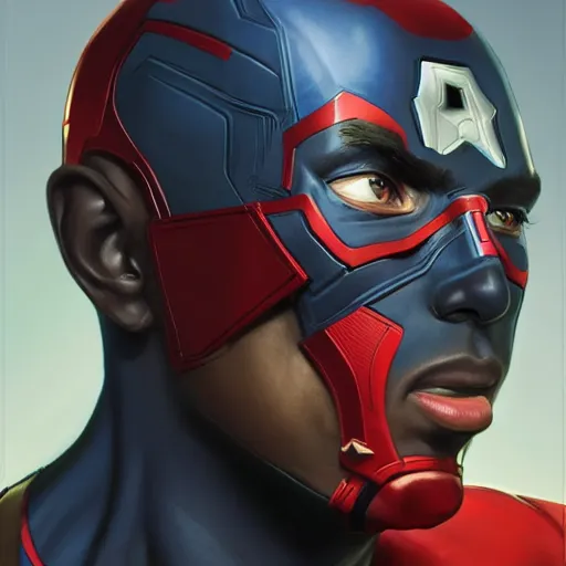 Prompt: MKBHD as captain america, artstation, digital painting, detailed, illustration, art by Artgerm and Grek Rutkowski and Alphonse Mucha