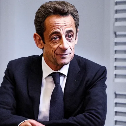 Prompt: Nicolas Sarkozy as Mr Robot
