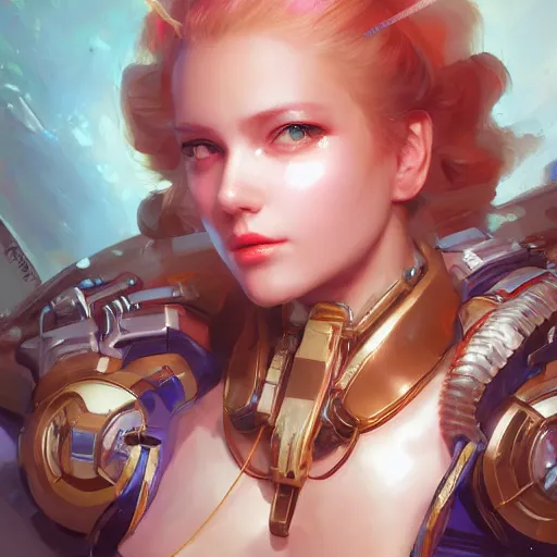 Image similar to A portrait of a cybernetic royal baroque gamer girl. , trending on artstation, digital art, by Stanley Artgerm Lau, WLOP, Rossdraws, James Jean, Andrei Riabovitchev, Marc Simonetti, Yoshitaka Amano