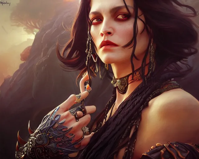 Image similar to photography of johnny depp, deep focus, d & d, fantasy, intricate, elegant, highly detailed, digital painting, artstation, concept art, matte, sharp focus, illustration, hearthstone, art by artgerm and greg rutkowski and alphonse mucha