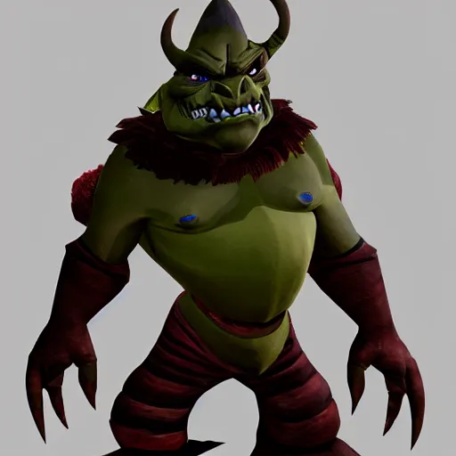 Prompt: character 3 d concept art page of a humanoid orc with a coat as an enemy in spyro the dragon video game concept art, spyro trilogy remaster concept art, playstation 1 era graphics, activision blizzard style, 4 k resolution concept art