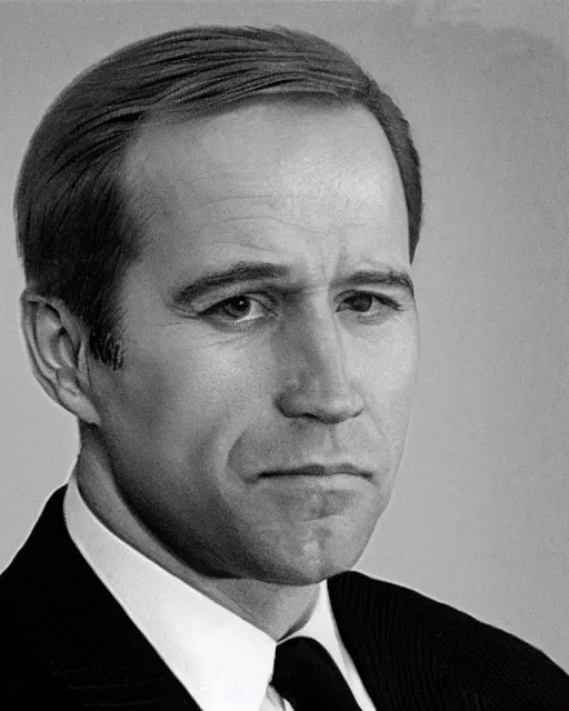 Prompt: a portrait of a 1 9 8 0 s kgb agent looking like joe biden