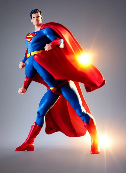 Image similar to Superman toy statue, cinematic, studio light, 8K,