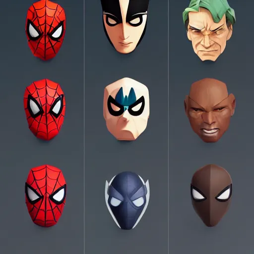 Image similar to face icon stylized minimalist spiderman, loftis, cory behance hd by jesper ejsing, by rhads, makoto shinkai and lois van baarle, ilya kuvshinov, rossdraws global illumination