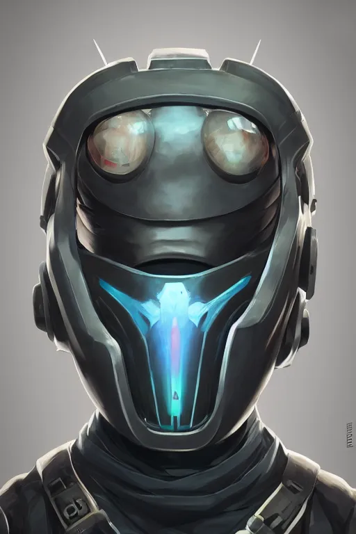 Image similar to epic mask helmet robot ninja portrait stylized as fornite style game design fanart by concept artist gervasio canda, behance hd by jesper ejsing, by rhads, makoto shinkai and lois van baarle, ilya kuvshinov, rossdraws global illumination radiating a glowing aura global illumination ray tracing hdr render in unreal engine 5