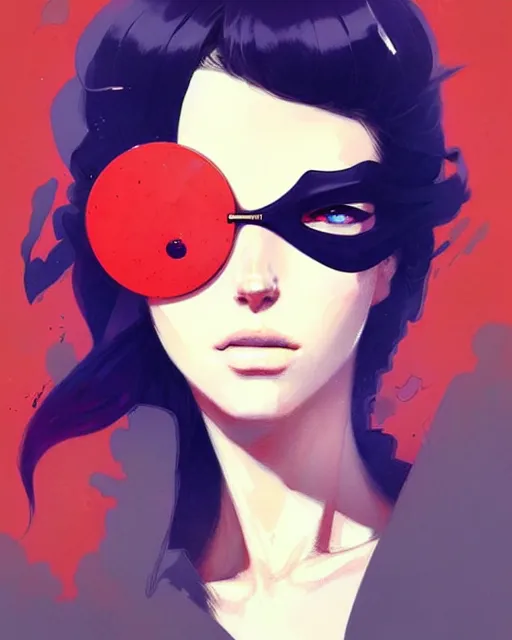 Image similar to a ultradetailed beautiful painting of a stylish woman with an eyepatch, by conrad roset, greg rutkowski and makoto shinkai trending on artstation