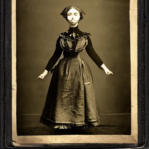 Image similar to portraits of an anthropomorphic steampunk robot maidsa by Louis Daguerre